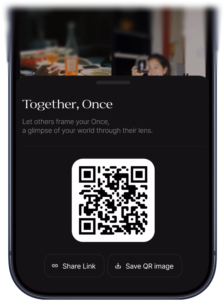 Приглашение гостей в альбом по QR-коду